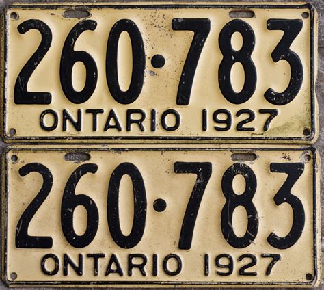 ontario yom plates.